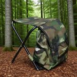 ⁦Folding Backpack Stool - Portable Camping Chair and Cooler Bag⁩ - الصورة ⁦3⁩