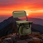 Folding Cooler Chair with Backrest - Portable Camping Stool with Insulated Bag — изображение 3