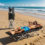 Portable Folding Camping Cot with Bag - Lightweight Beach Lounge Bed – Image 3