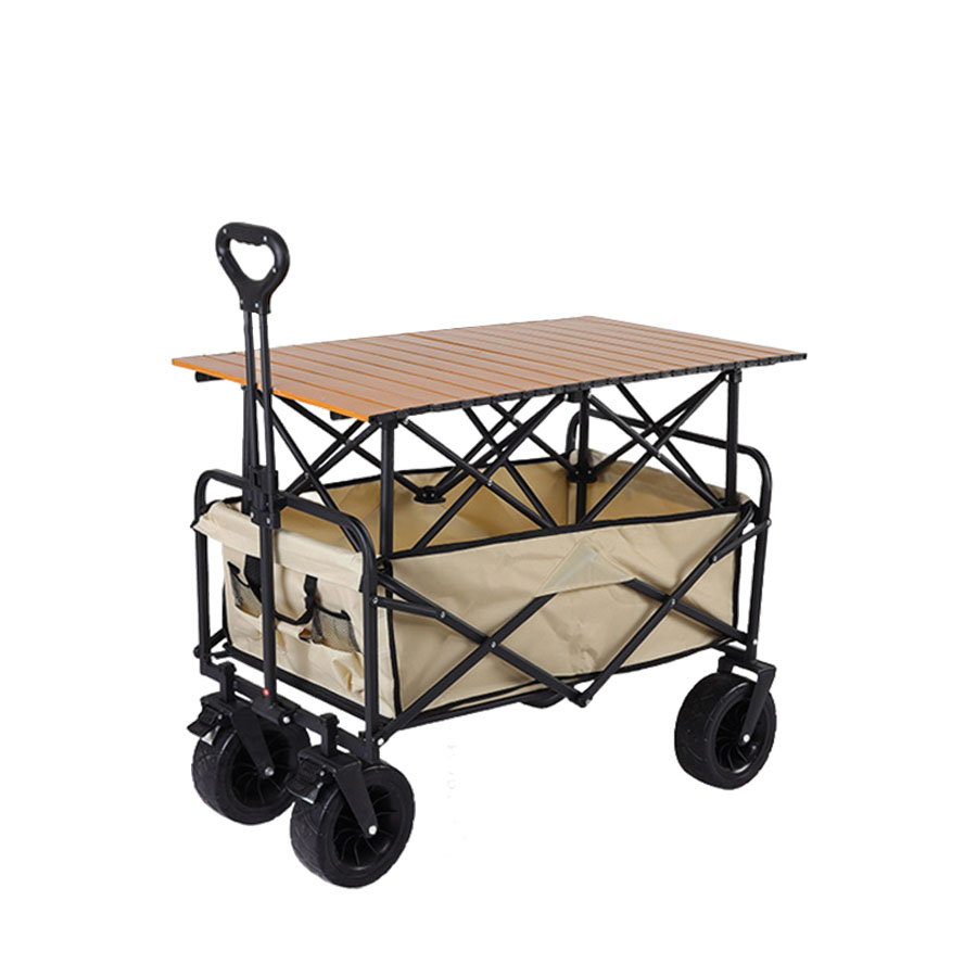 212bb32b13ecdfa6fc116d4a9c733cd9 Folding Utility Wagon with Elevated Table - All-Terrain Collapsible Cart — изображение 1