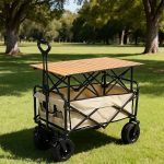 Folding Utility Wagon with Elevated Table - All-Terrain Collapsible Cart – Bild 4
