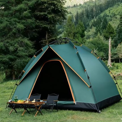 Automatic Pop-Up Camping Tent for 3-4 Person - Double Layer Waterproof Quick Setup