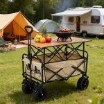Folding Utility Wagon with Elevated Table - All-Terrain Collapsible Cart – Bild 2