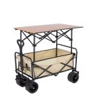 Heavy-Duty Folding Wagon with Elevated Table - 10-Inch All-Terrain "Tank" Wheels - Image 5