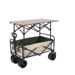 Heavy-Duty Folding Wagon with Elevated Table - 10-Inch All-Terrain "Tank" Wheels - Image 3