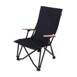 Classic Folding Camping Chair with Wooden Armrests - Portable Outdoor Camp Seat - immagine 3