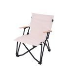 Classic Folding Camping Chair with Wooden Armrests - Portable Outdoor Camp Seat - immagine 2