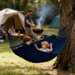 Classic Quilted Fabric Hammock with Spreader Bars - Extra-Large Double Hammock - Imagem 3