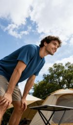 Ultra-Light Mini Folding Side Table - Portable Aluminum X-Frame for Camping, Patio & RV - Imagen 5