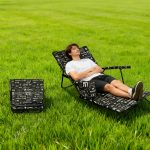 Adjustable Folding Lounge Chair & Ground Mat Recliner – Portable Beach, Camping, and Patio Lounger with Print