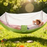 Double Camping Hammock with Integrated Mosquito Net - 2-Person Bug-Proof Netting for Backpacking & Couples (Apple Green) — изображение 4