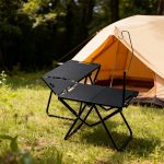Modular Folding Tactical Camping Table - Adjustable Height Portable Gear Desk with Hanging Lantern Hook - immagine 5