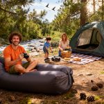 Portable Inflatable Lounger Air Sofa with Carry Bag - Easy-Fill Hammock for Beach, Camping & Music Festivals - Image 4