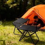 Modular Folding Tactical Camping Table - Adjustable Height Portable Gear Desk with Hanging Lantern Hook - immagine 4