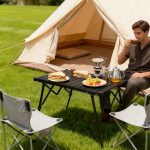 Lightweight Aluminum Roll-Up Camping Table – Folding Portable Outdoor Dining & Picnic Table with Adjustable Height - Imagen 4