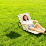Adjustable Folding Lounge Chair & Ground Mat Recliner – Portable Beach, Camping, and Patio Lounger with Print – Image 4