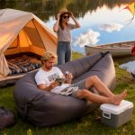 Portable Inflatable Lounger Air Sofa with Carry Bag - Easy-Fill Hammock for Beach, Camping & Music Festivals - Image 3