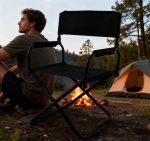 Heavy-Duty Black Folding Director's Chair - Portable Metal Frame & Black Canvas Seat for Makeup, Patio, & Events - 图片 6