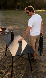 Large Portable Folding Camping Table - Adjustable Height & Lightweight Aluminum – Image 5