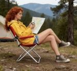 Heavy-Duty Black Folding Director's Chair - Portable Metal Frame & Black Canvas Seat for Makeup, Patio, & Events - 图片 5