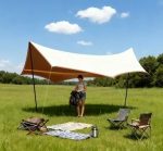 Stylish Batwing Camping Tarp Shelter - Large Waterproof Shade Canopy for Hammock, Tent, and Car Camping - UV Protection - Imagem 5