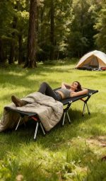 Heavy-Duty Folding Camping Cot - Portable Military Style Sleeping Bed for Outdoors & Guests - Imagem 5