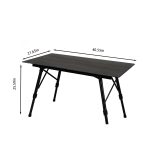 Large Portable Folding Camping Table - Adjustable Height & Lightweight Aluminum – Image 2