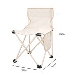 Portable Camping Folding Chair - Heavy Duty, Compact & Lightweight Outdoor Seat with Side Pocket - Perfect for Camp, Beach, Lawn, Patio, and Sports - Imagem 2