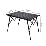 Lightweight Aluminum Roll-Up Camping Table – Folding Portable Outdoor Dining & Picnic Table with Adjustable Height - Imagen 2