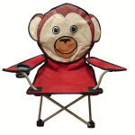 Kids' Lion-Themed Folding Camping Chair with Cup Holder — изображение 4