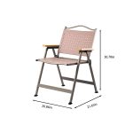 Stylish Portable Outdoor Folding Chair with Wood Armrests - Heavy-Duty Patio & Camping Seat - Imagem 2