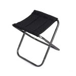 Ultralight Portable Folding Camp Stool – Compact Heavy-Duty Tripod Seat for Backpacking, Fishing, Hiking & Line-Waiting (Black)