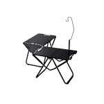 Modular Folding Tactical Camping Table - Adjustable Height Portable Gear Desk with Hanging Lantern Hook - immagine 2