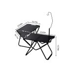 Modular Folding Tactical Camping Table - Adjustable Height Portable Gear Desk with Hanging Lantern Hook - immagine 3