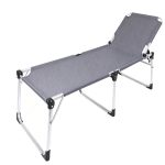 Folding Camping Cot with Adjustable Backrest - Lightweight & Portable Lounger - Imagem 3