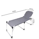 Folding Camping Cot with Adjustable Backrest - Lightweight & Portable Lounger - Imagem 2