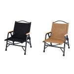 Folding Kermit Camp Chair with Wood Armrests - Portable Low-Profile Outdoor Seat - Imagem 3