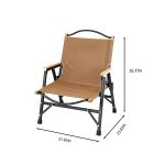 Folding Kermit Camp Chair with Wood Armrests - Portable Low-Profile Outdoor Seat - Imagem 2