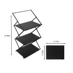 ⁦Lightweight 3-Tier Folding Storage Rack – Compact and Durable Organizer⁩ - الصورة ⁦2⁩