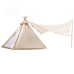 Teepee Glamping Tent with Extended Canopy Awning – 4-Season Waterproof Pyramid Shelter for Camping & Events — изображение 2