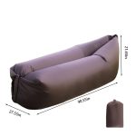 Portable Inflatable Lounger Air Sofa with Carry Bag - Easy-Fill Hammock for Beach, Camping & Music Festivals - Image 2