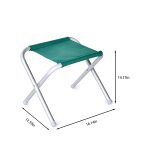 Ultralight Aluminum Folding Camp Stool - Compact Portable X-Frame Seat for Backpacking, Hiking, Fishing & Outdoor Travel (Green) - 画像 (2)
